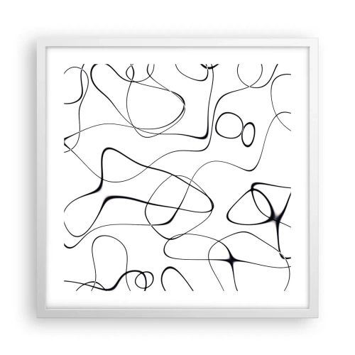 Plakát v bílém rámu - Cesty života, zákruty osudu - 50x50 cm