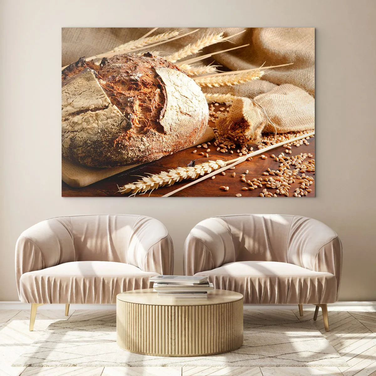 Obraz na skle - Chutný, voňavý, křupavý - 120x80 cm