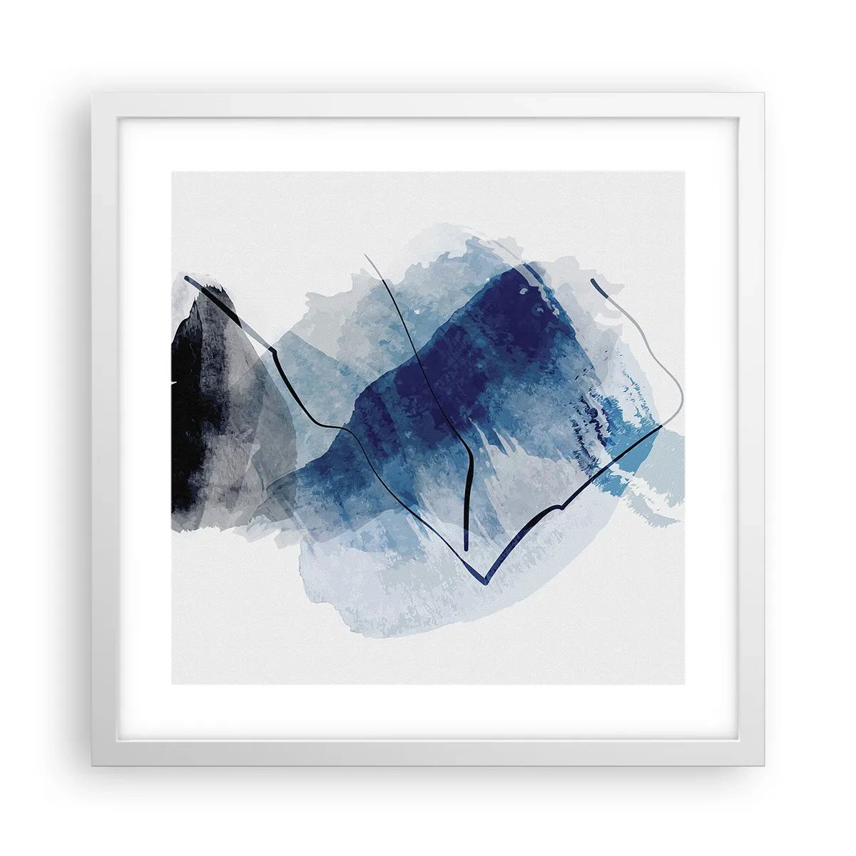 Plakát v bílém rámu - Ledová hora - 40x40 cm