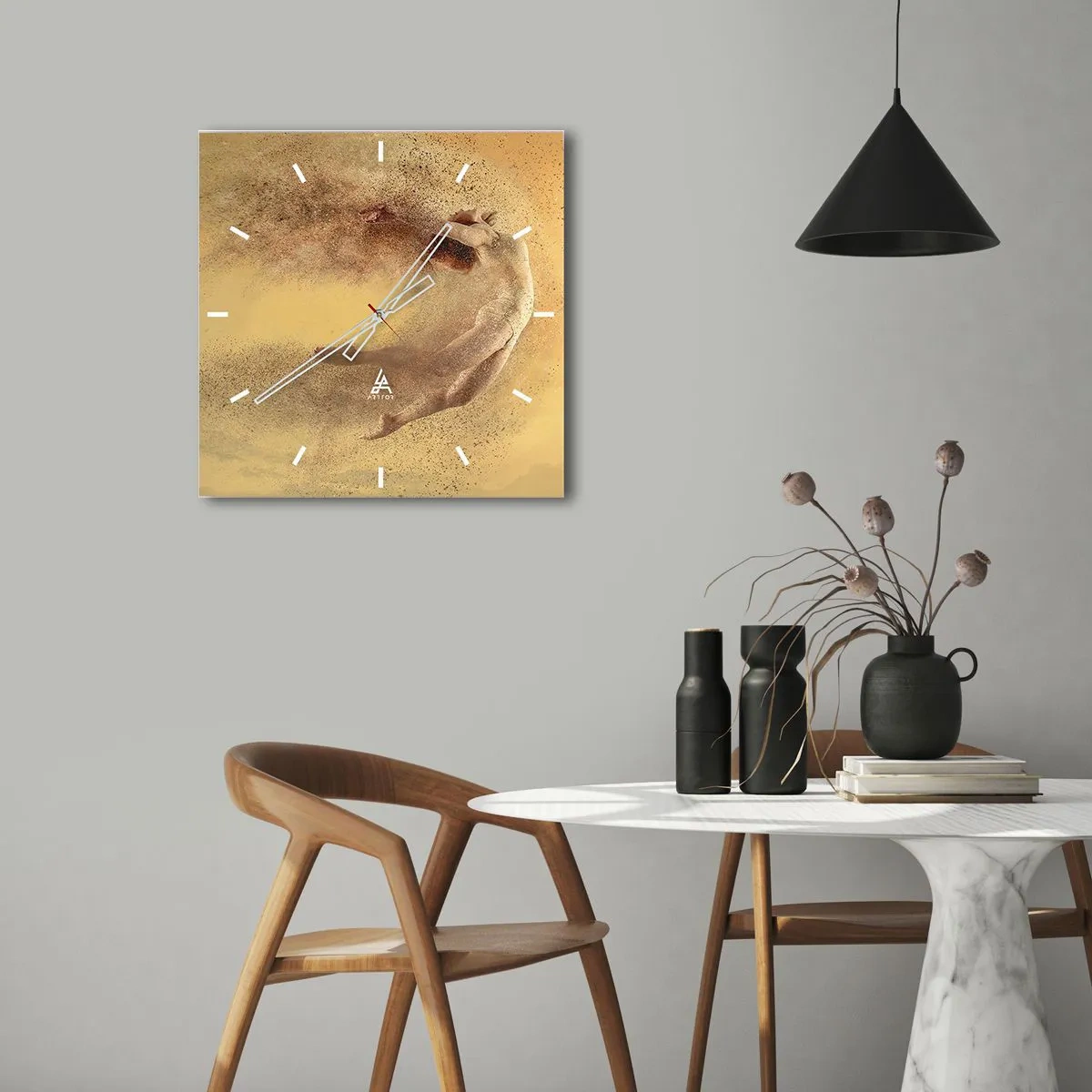 Nástěnné hodiny - V tanečním vytržení - 40x40 cm