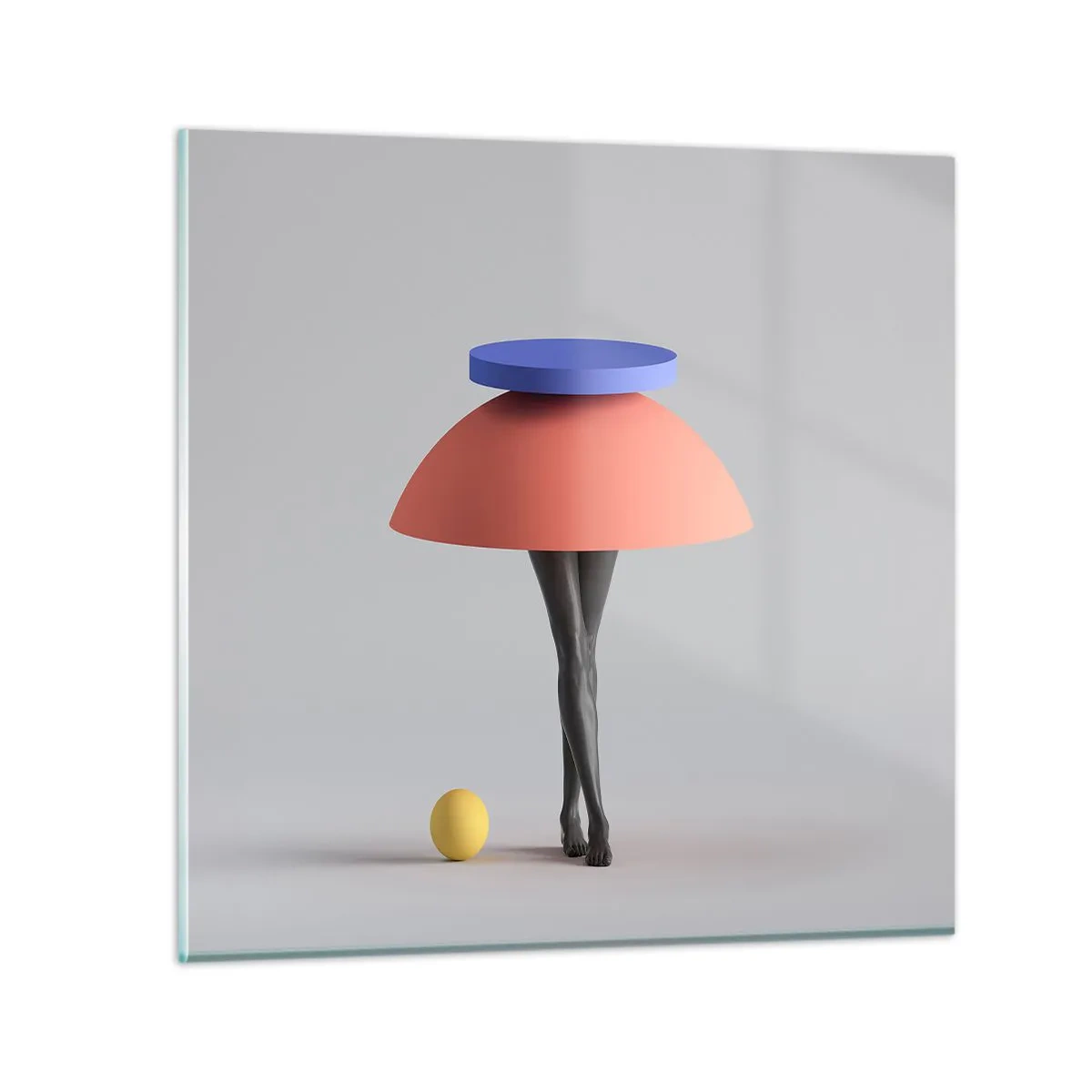 Obraz na skle - Surrealistická kompozice - 60x60 cm