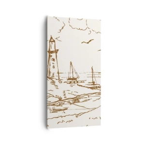 Obraz na plátně - Náčrt letních vzpomínek - 65x120 cm