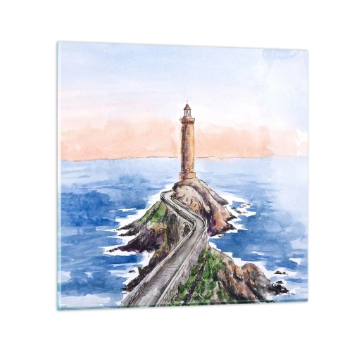 Obraz na skle - Tváří v tvář moři - 30x30 cm