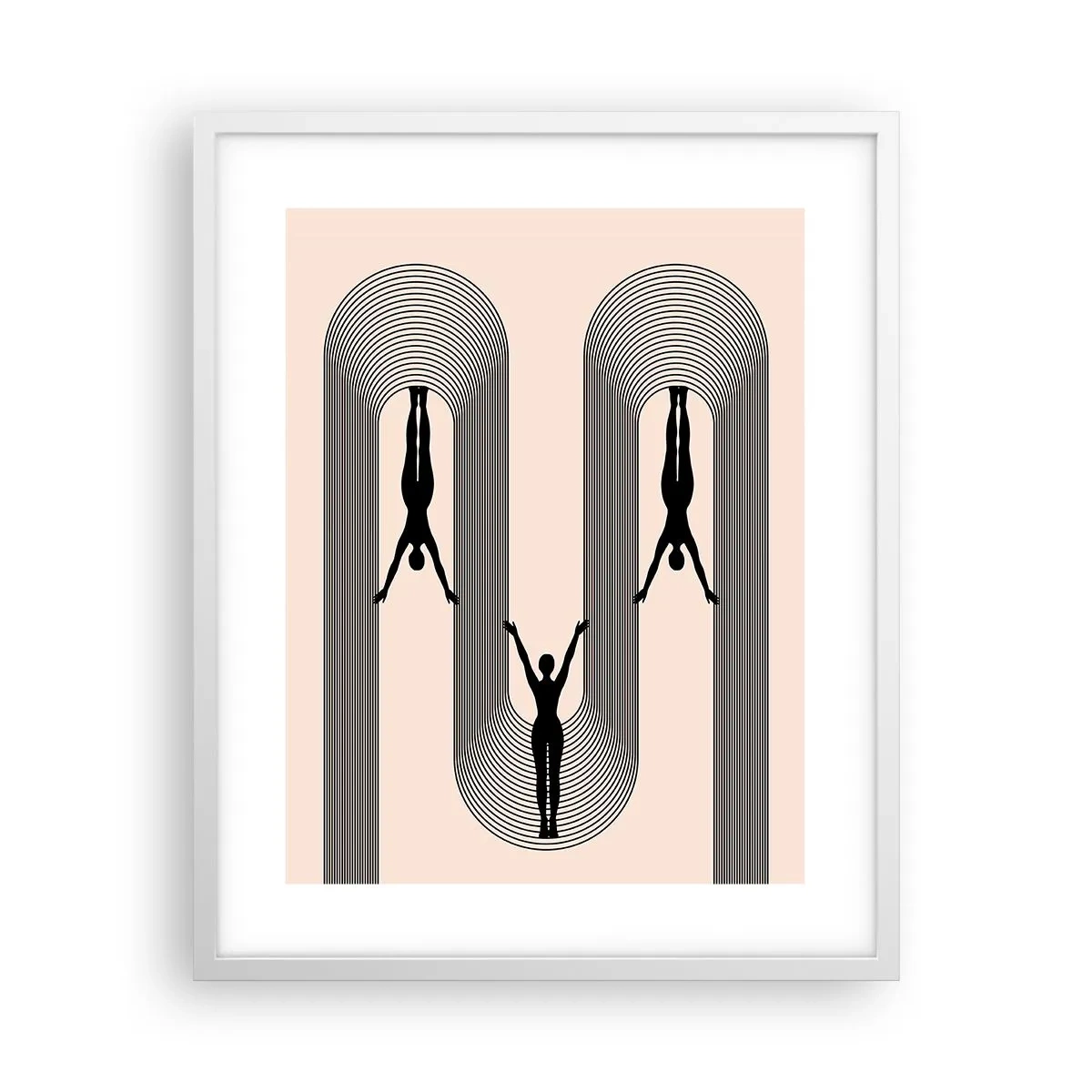 Plakát v bílém rámu - Vzhůru nohama - 40x50 cm