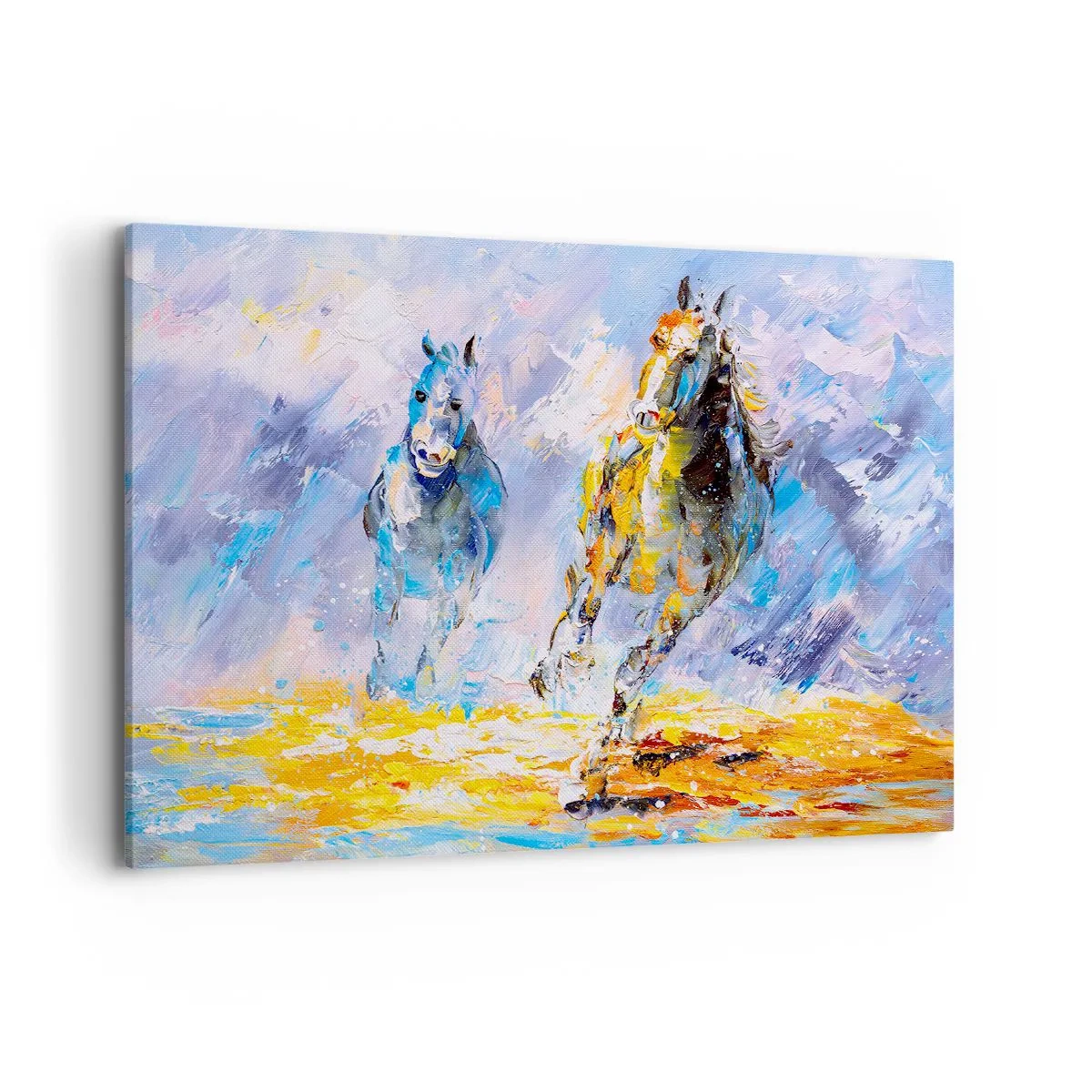 Obraz na plátně - Cválající skrze září - 100x70 cm