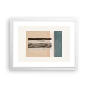 Plakát v bílém rámu - Všechno v pořádku - 40x30 cm