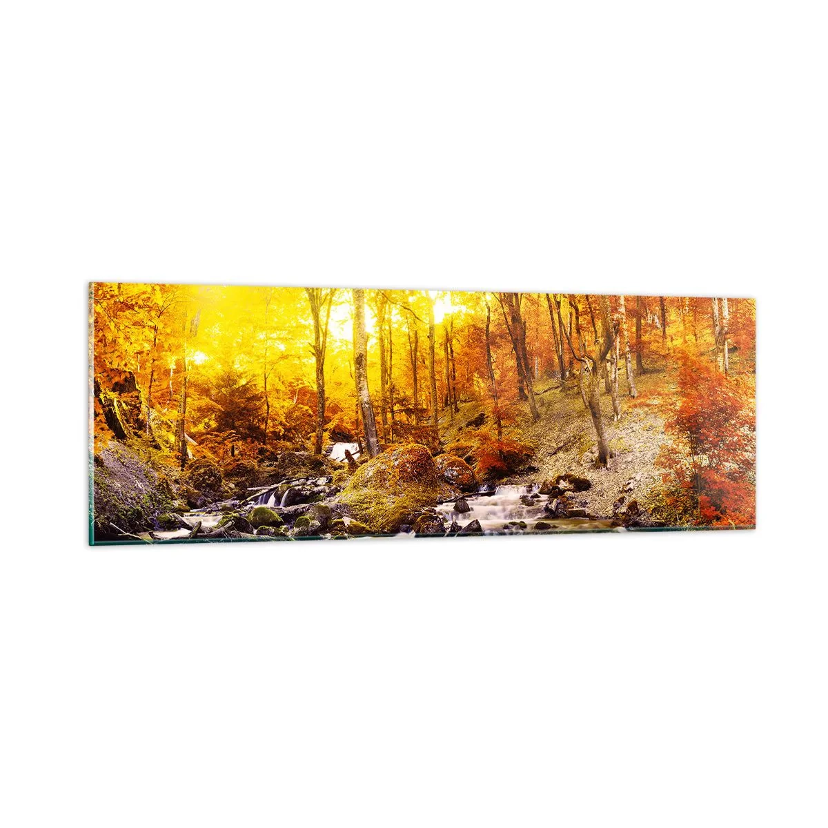 Obraz na skle - Kameny zasazené do zlata a platiny - 90x30 cm