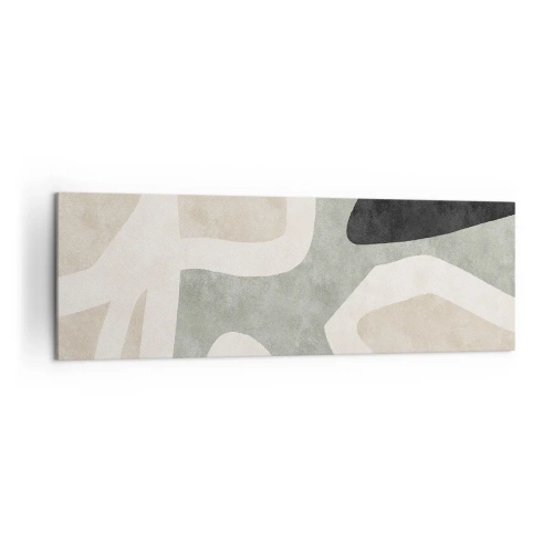 Obraz na plátně - Kompozice s černým motivem - 160x50 cm