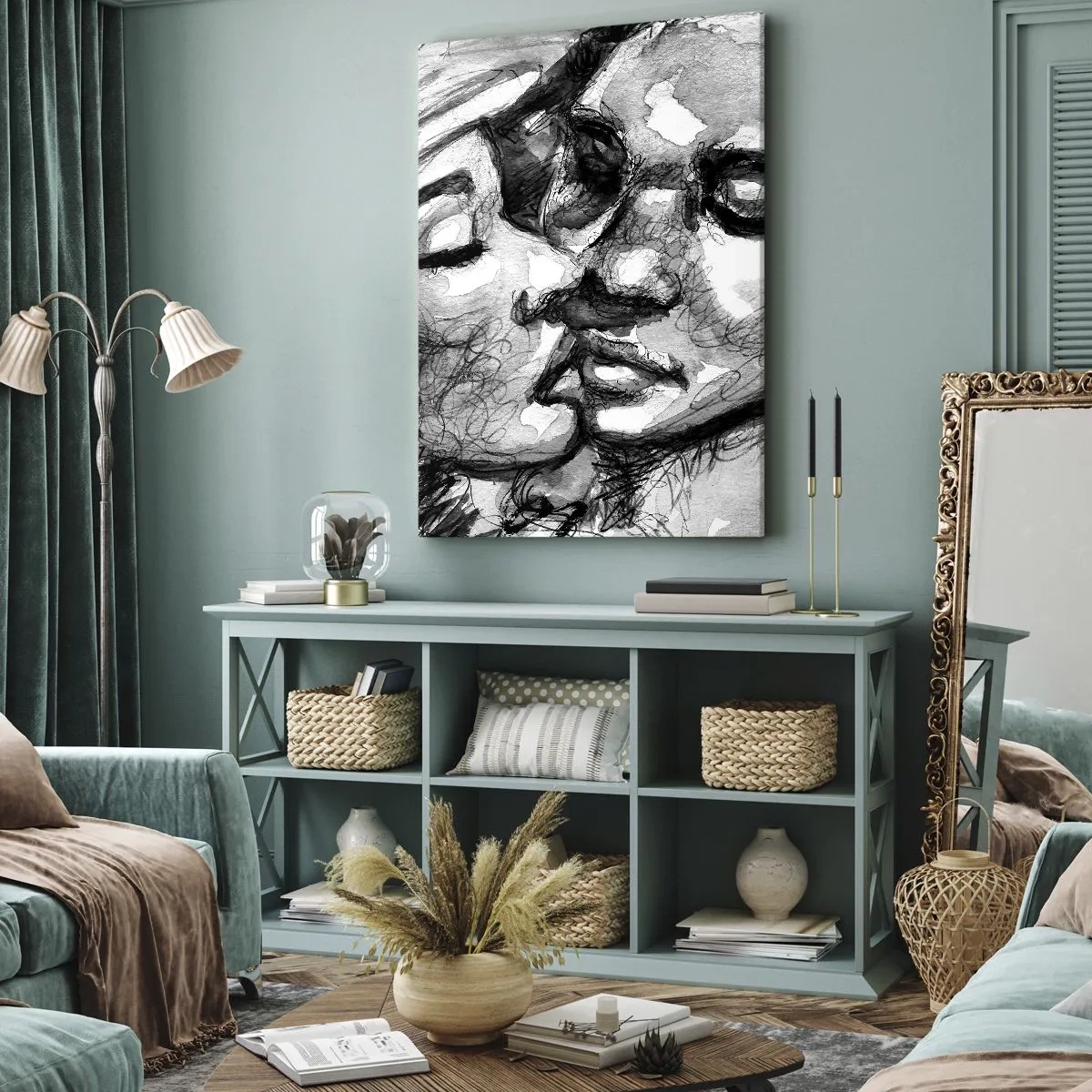 Obraz na plátně - Něžný okamžik - 80x120 cm