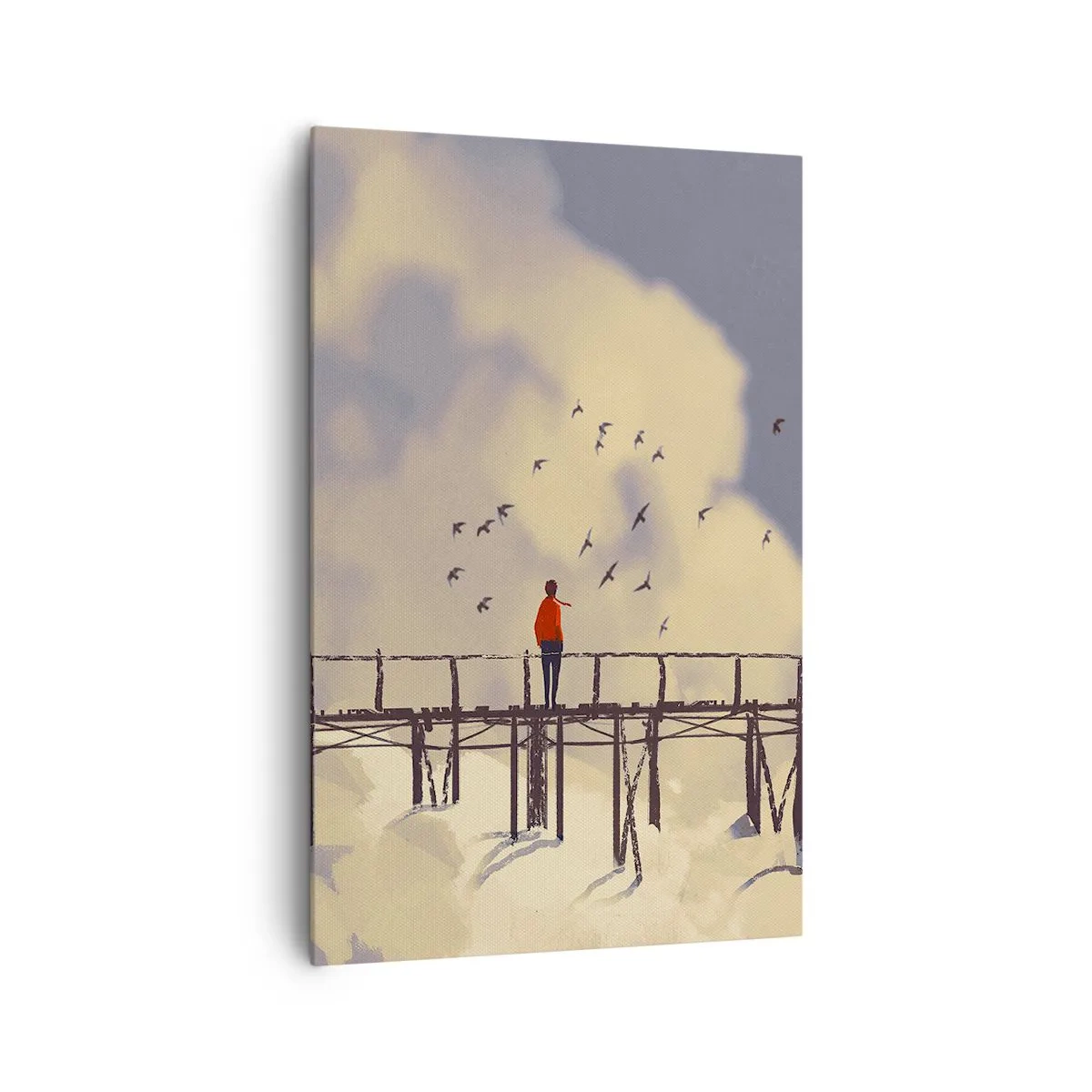 Obraz na plátně - Modrý stesk - 80x120 cm