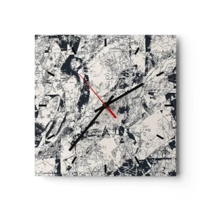 Nástěnné hodiny - Prolínání protikladů - 30x30 cm