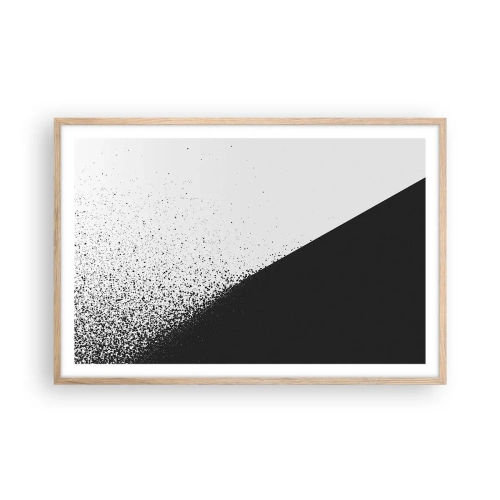 Plakát v rámu světlý dub - Rychleji a rychleji, více a více - 91x61 cm