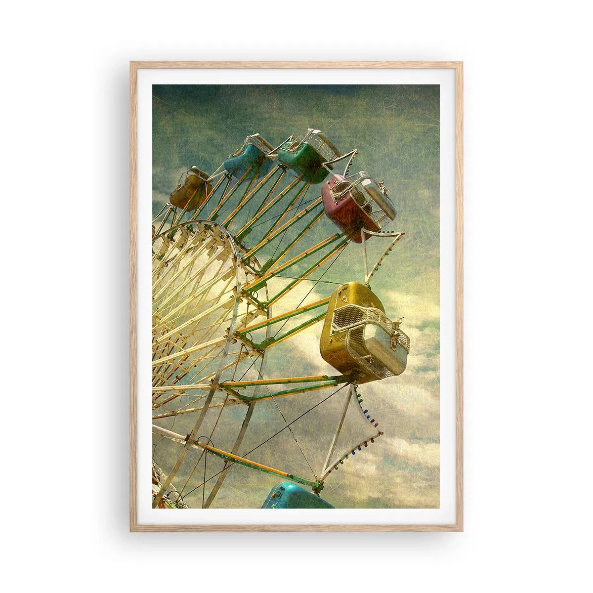 Plakát v rámu světlý dub - Bude, bude zábava… - 70x100 cm