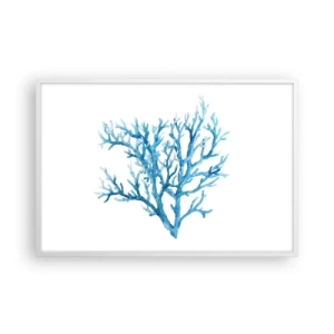 Plakát v bílém rámu - Mořský filigrán - 91x61 cm