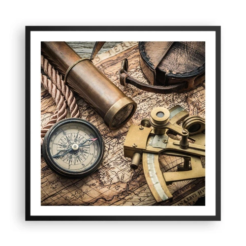 Plakát v černém rámu - Urči směr - 60x60 cm