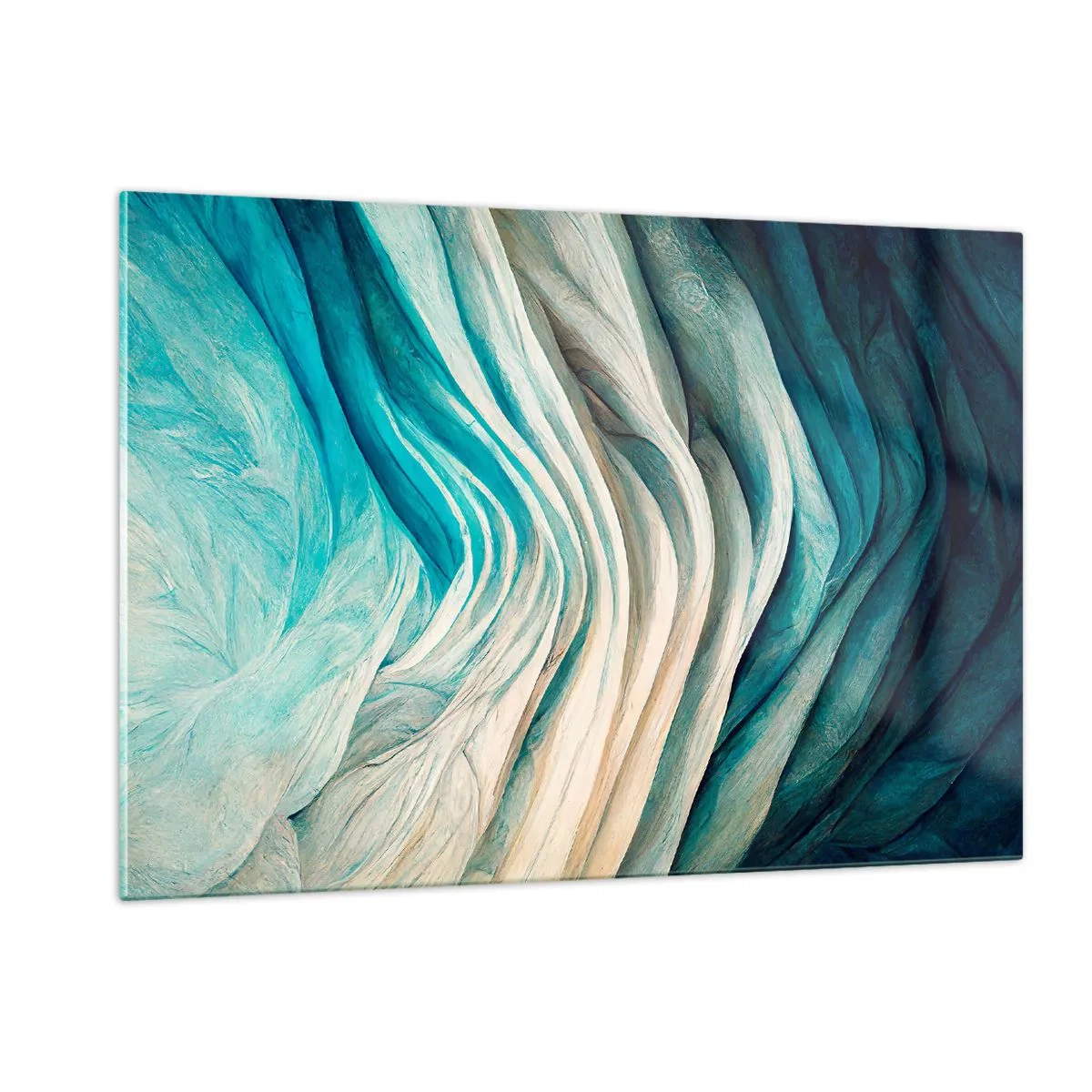 Obraz na skle - Modrá neukojitelnost - 120x80 cm