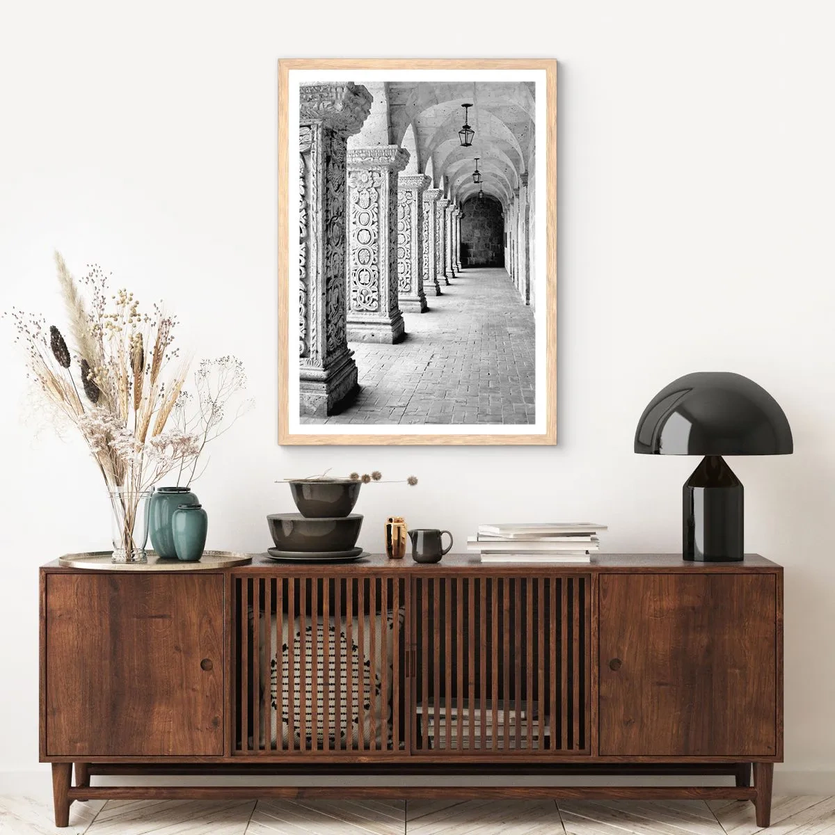 Plakát v rámu světlý dub - Kam...? - 50x70 cm