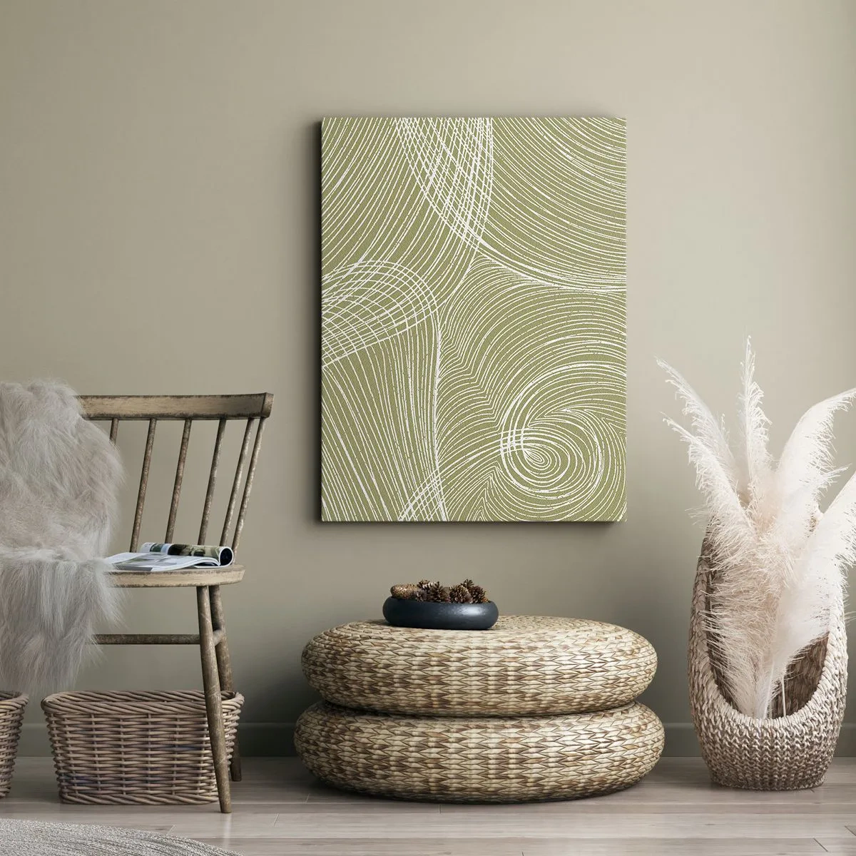 Obraz na plátně - Mistrovská abstrakce v bílé - 50x70 cm