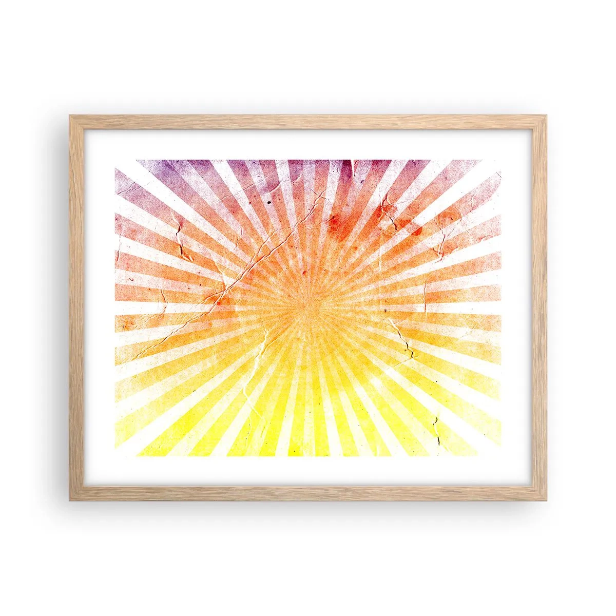 Plakát v rámu světlý dub - Východy a západy - 50x40 cm