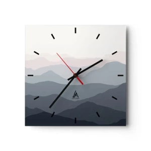 Nástěnné hodiny - Vlny hor - 40x40 cm