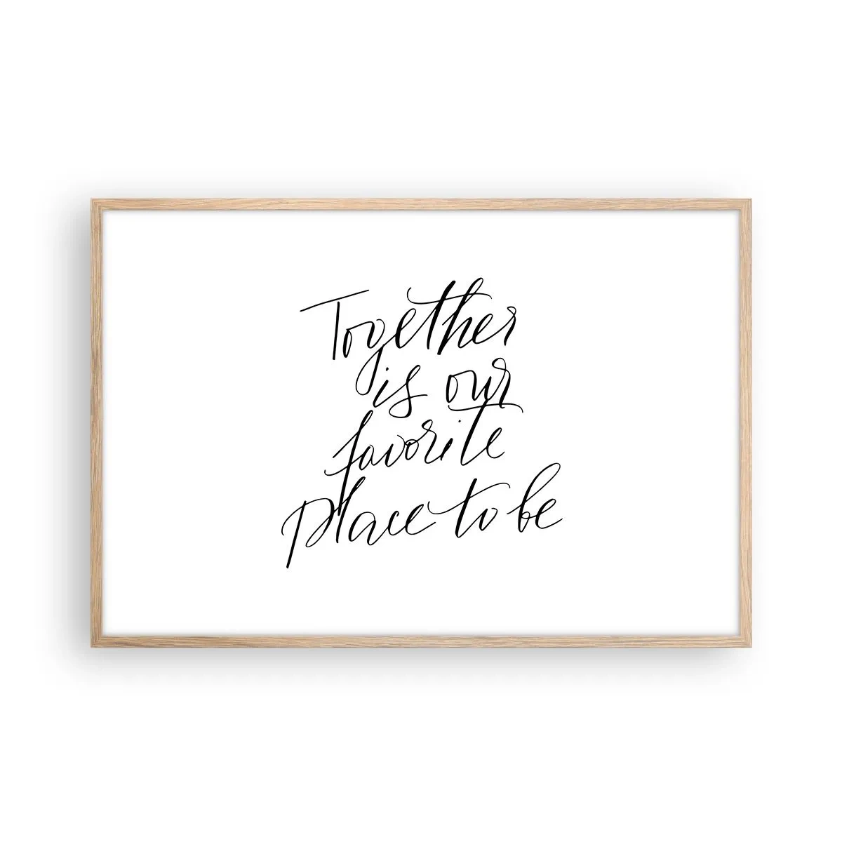 Plakát v rámu světlý dub - Cítíte to také? - 91x61 cm