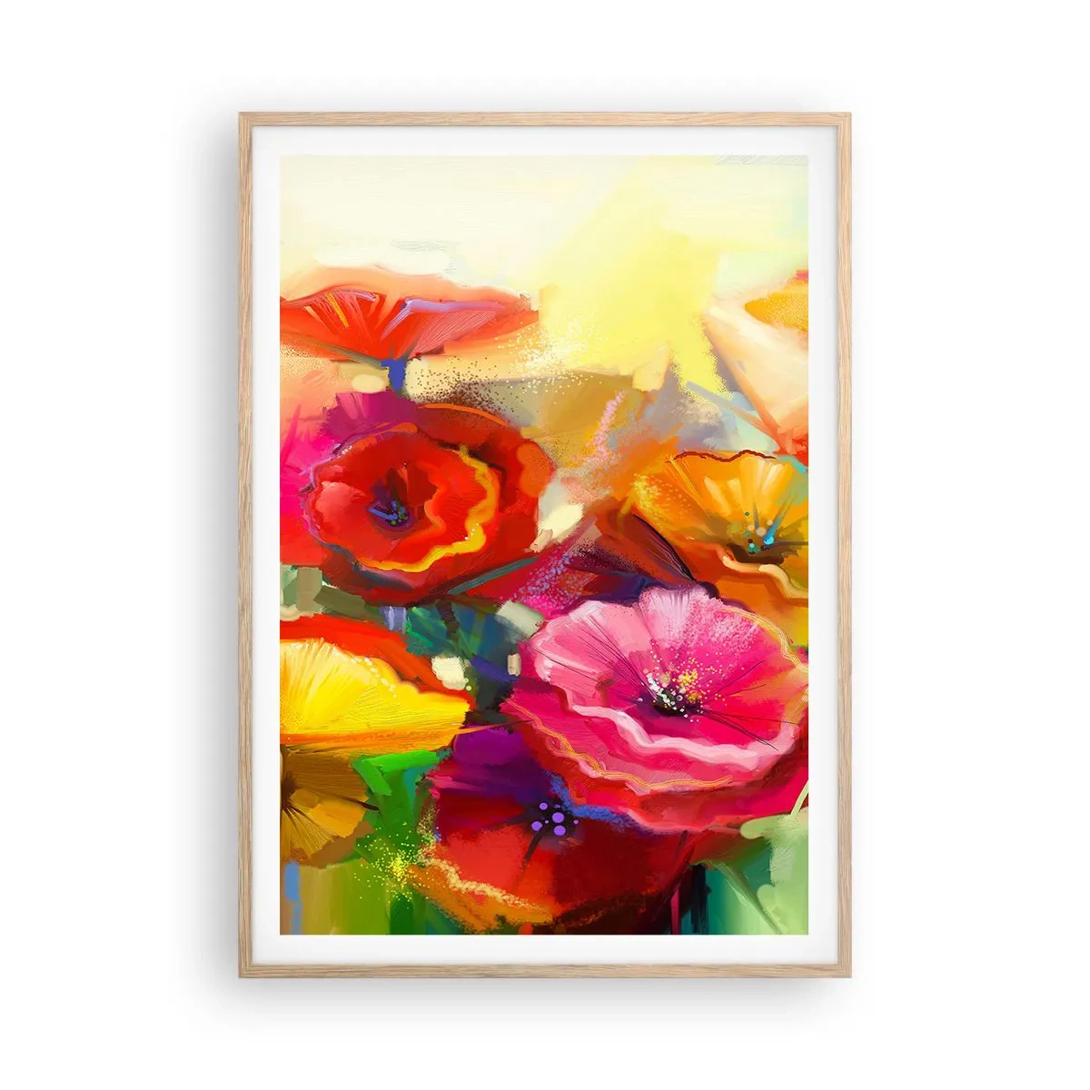 Plakát v rámu světlý dub - Nejenom červené - 70x100 cm