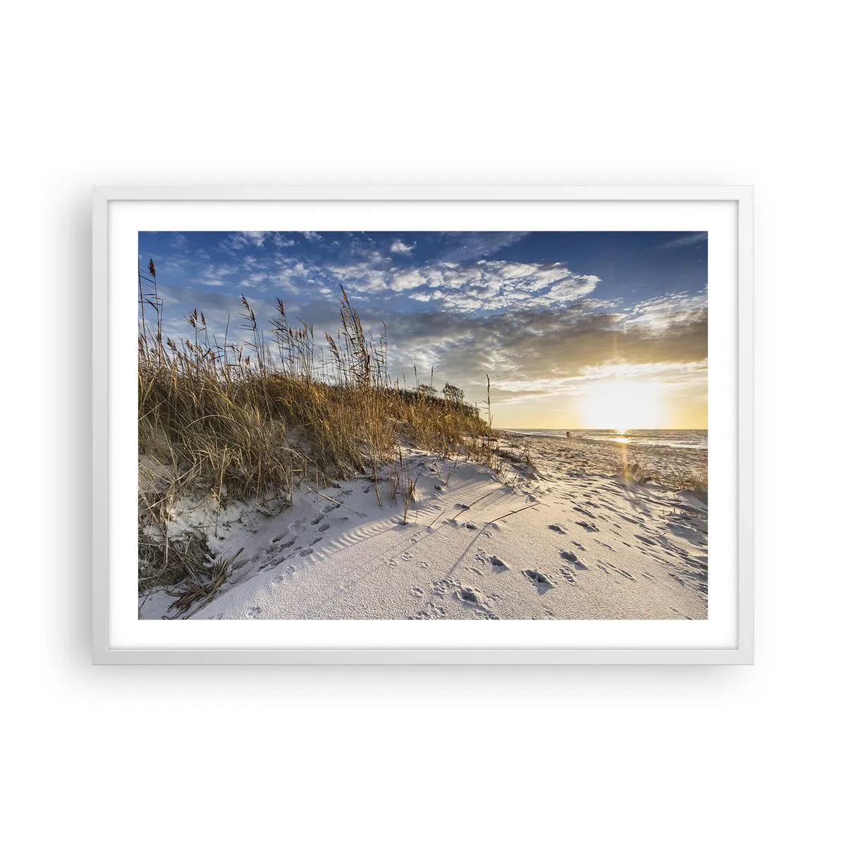 Plakát v bílém rámu - Pozvánka na procházku - 70x50 cm