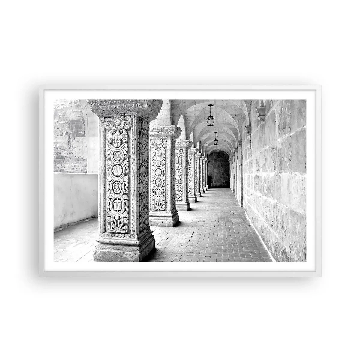 Plakát v bílém rámu - Kam...? - 91x61 cm