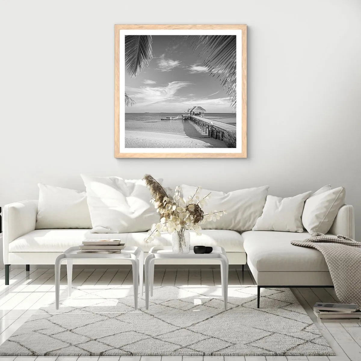Plakát v rámu světlý dub - Vzpomínka nebo sen? - 60x60 cm