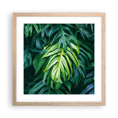 Plakát v rámu světlý dub - Ponořit se do svěžesti - 40x40 cm