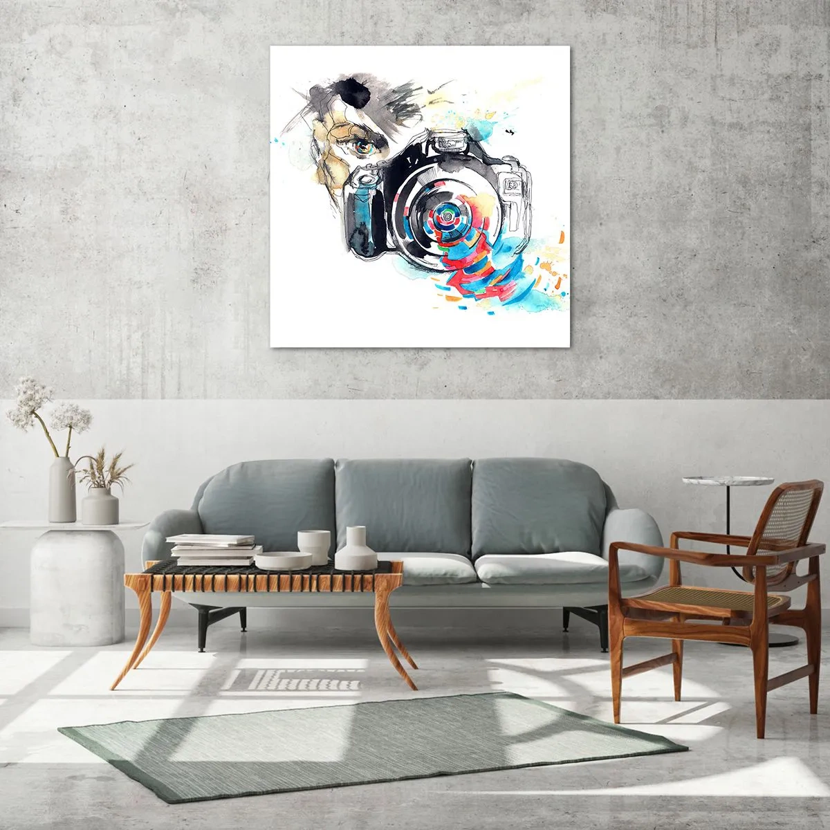 Obraz na skle - Okem objektivu - 60x60 cm