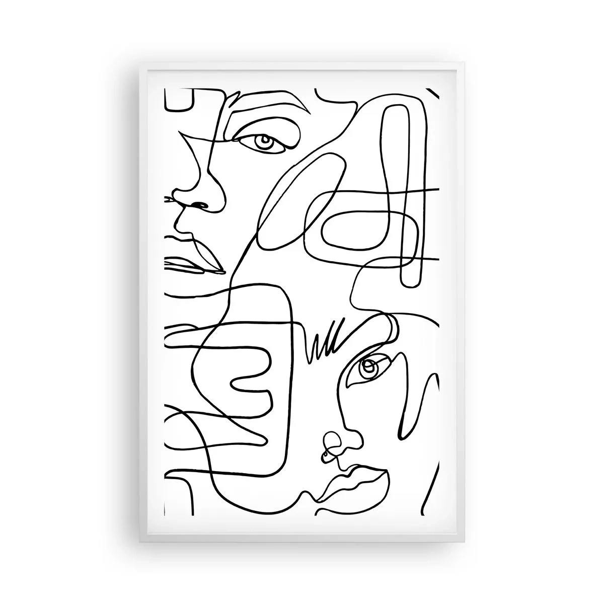 Plakát v bílém rámu - Ve spletených emocích - 61x91 cm