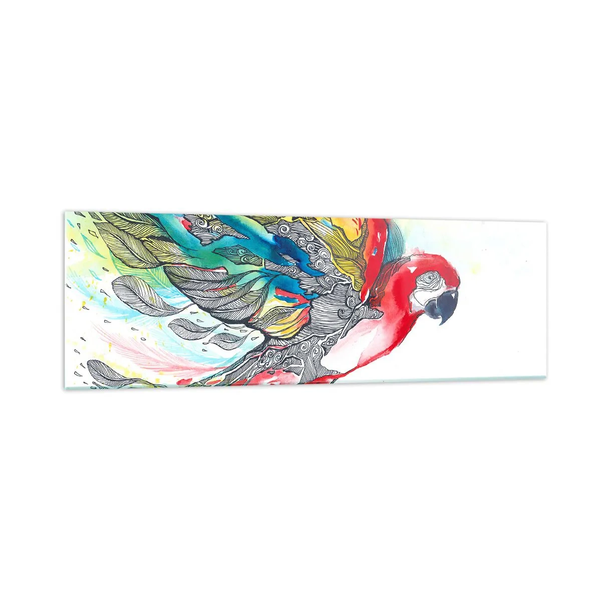 Obraz na skle - Žij barevně - 160x50 cm