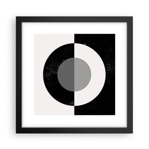 Plakát v černém rámu - Harmonie v černé a bílé - 30x30 cm