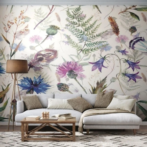 Fototapeta Samolepicí Deluxe Sticker - Polský herbář - Polní květiny, Zahrada, Příroda - 250x175 cm