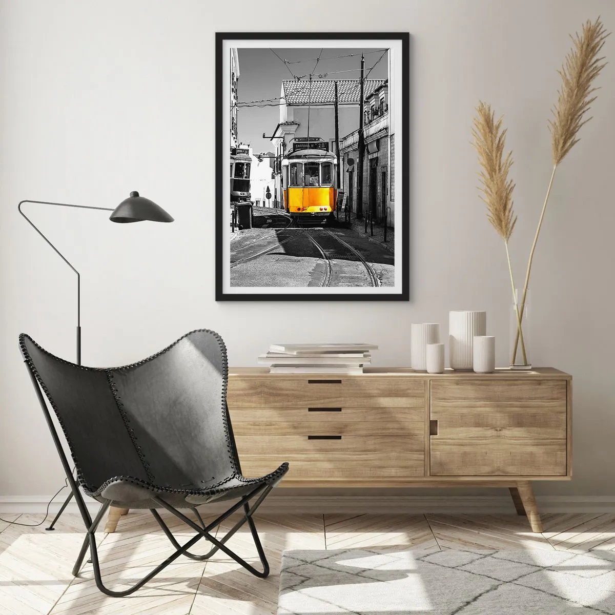 Plakát v černém rámu - Duch Lisabonu - 50x70 cm