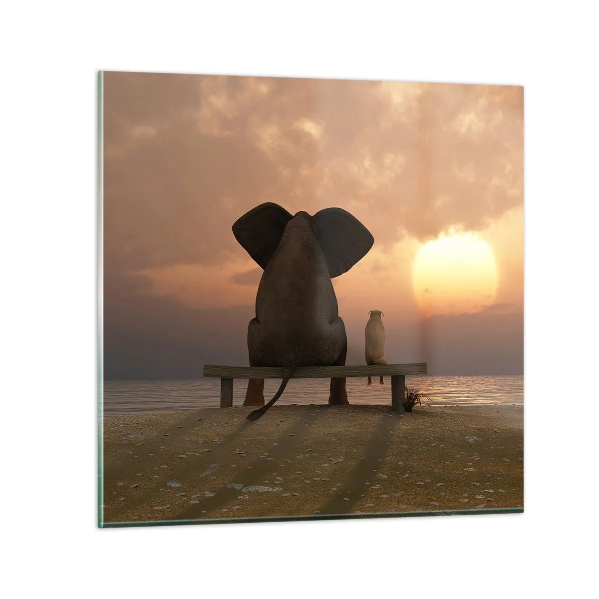 Obraz na skle - Je skvělé spolu mlčet - 30x30 cm