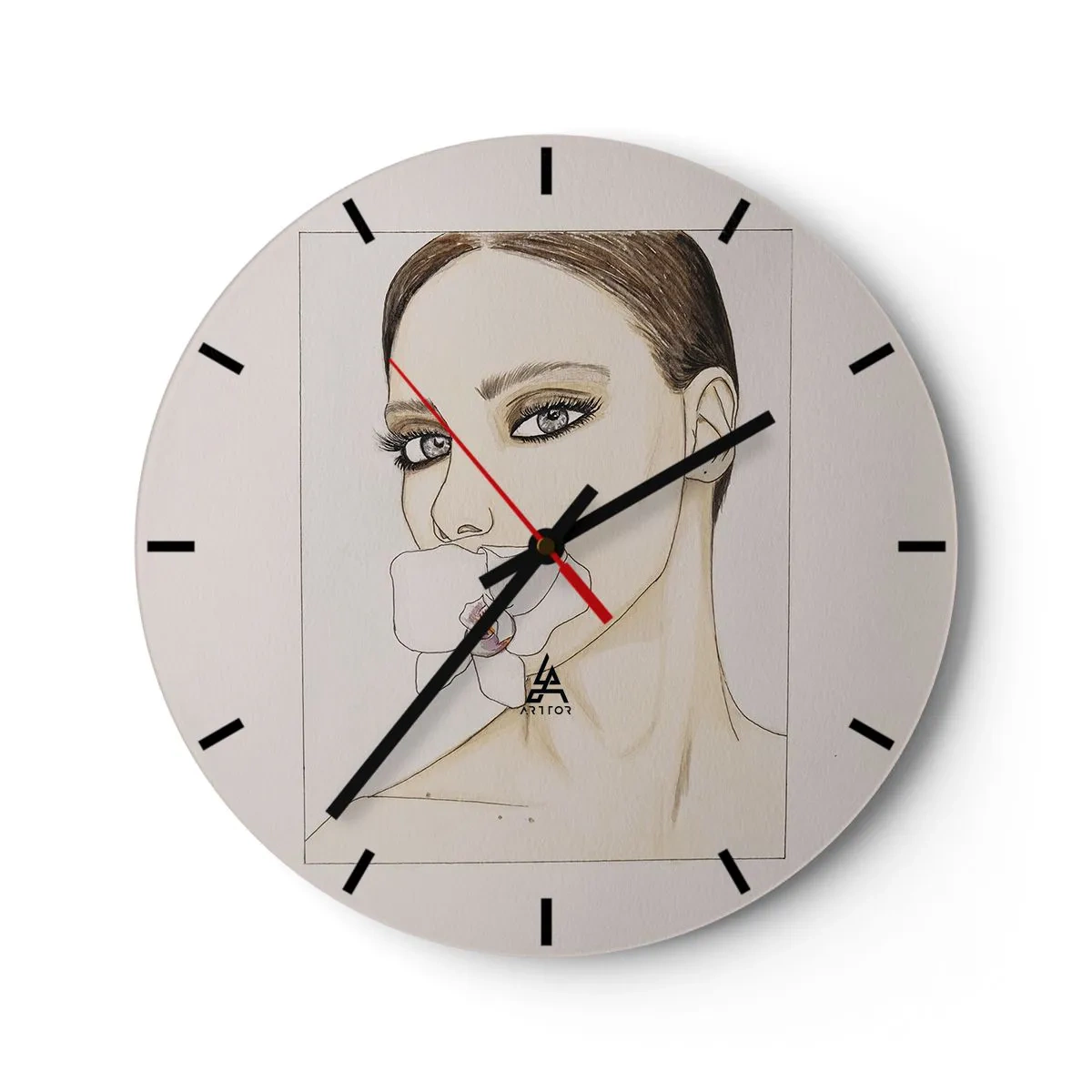 Nástěnné hodiny - Vlny oceánu narážející na zlatou pláž, pohled z ptačí perspektivy - 30x30cm - Symbol elegance a krásy - Moderní nástěnná dekorace do obývacího pokoje, kuchyně a ložnice ARTTOR