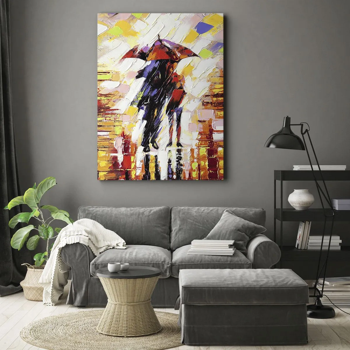 Obraz na plátně - Společně přes noc a déšť - 50x70 cm