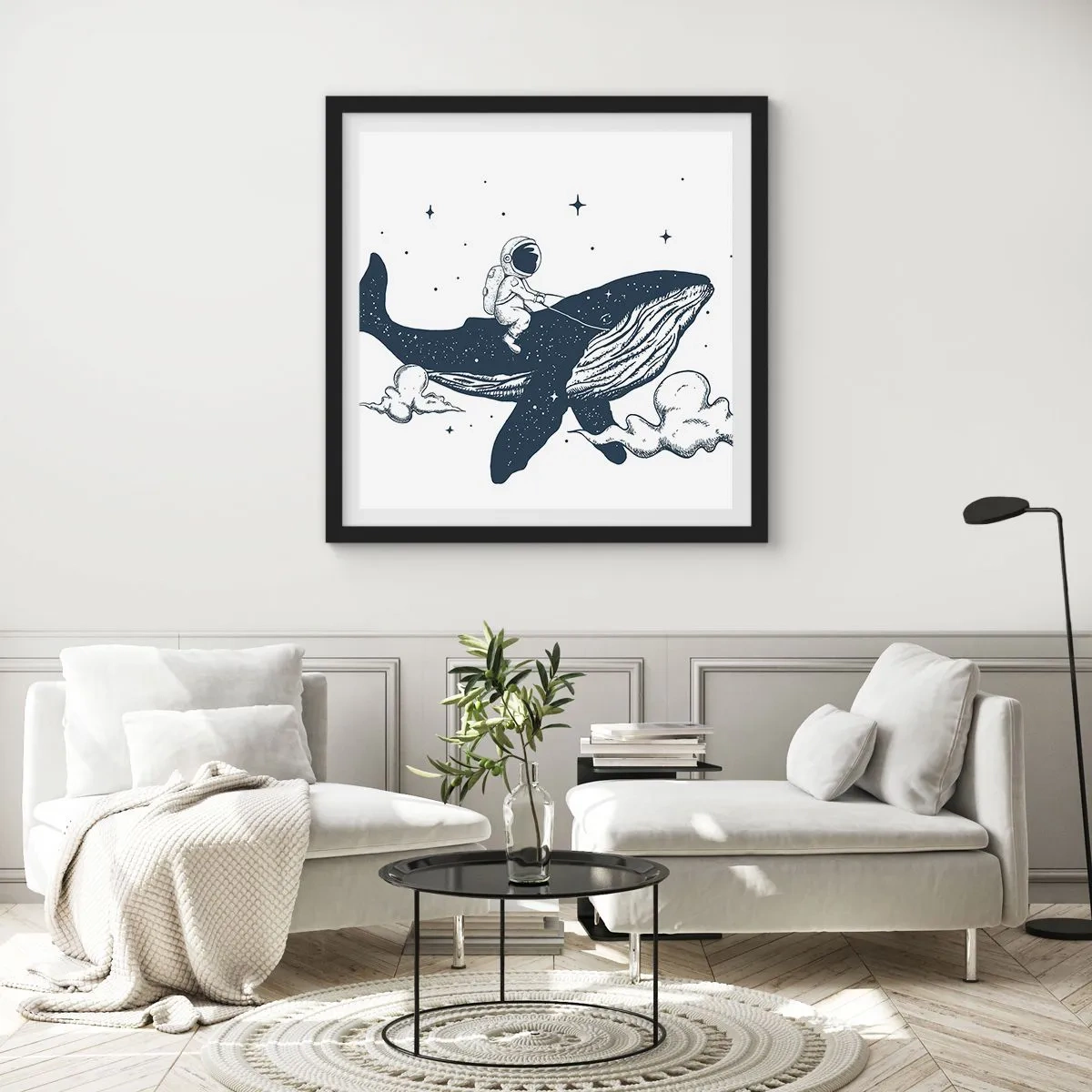 Plakát v černém rámu - Vesmírné dobrodružství - 60x60 cm