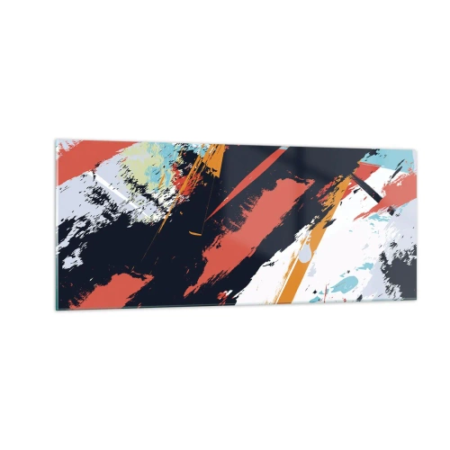 Obraz na skle - Dynamická kompozice - 100x40 cm