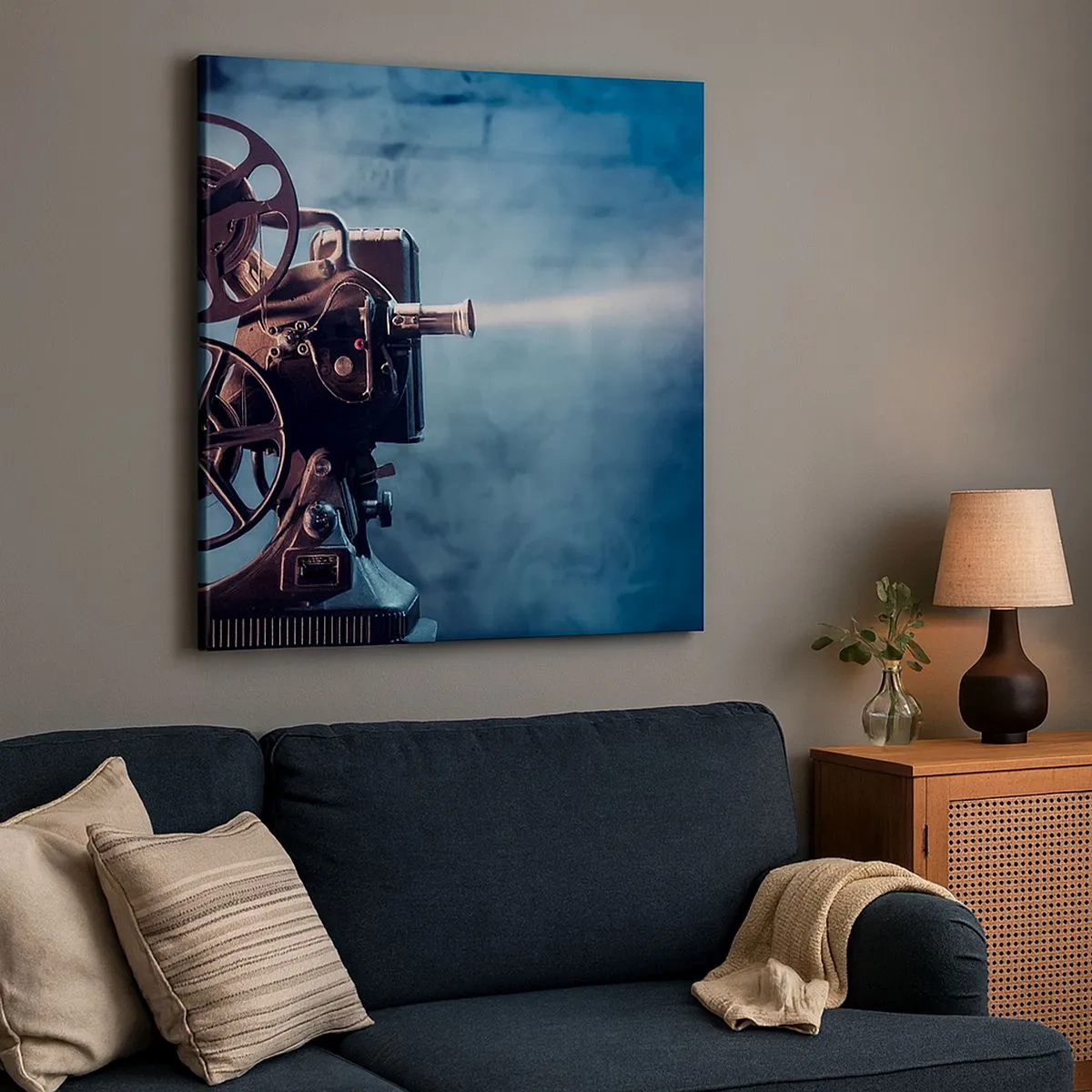 Obraz na plátně - Ve starém kině - 30x30 cm