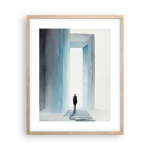 Plakát v rámu světlý dub - Žij bez omezení - 40x50 cm