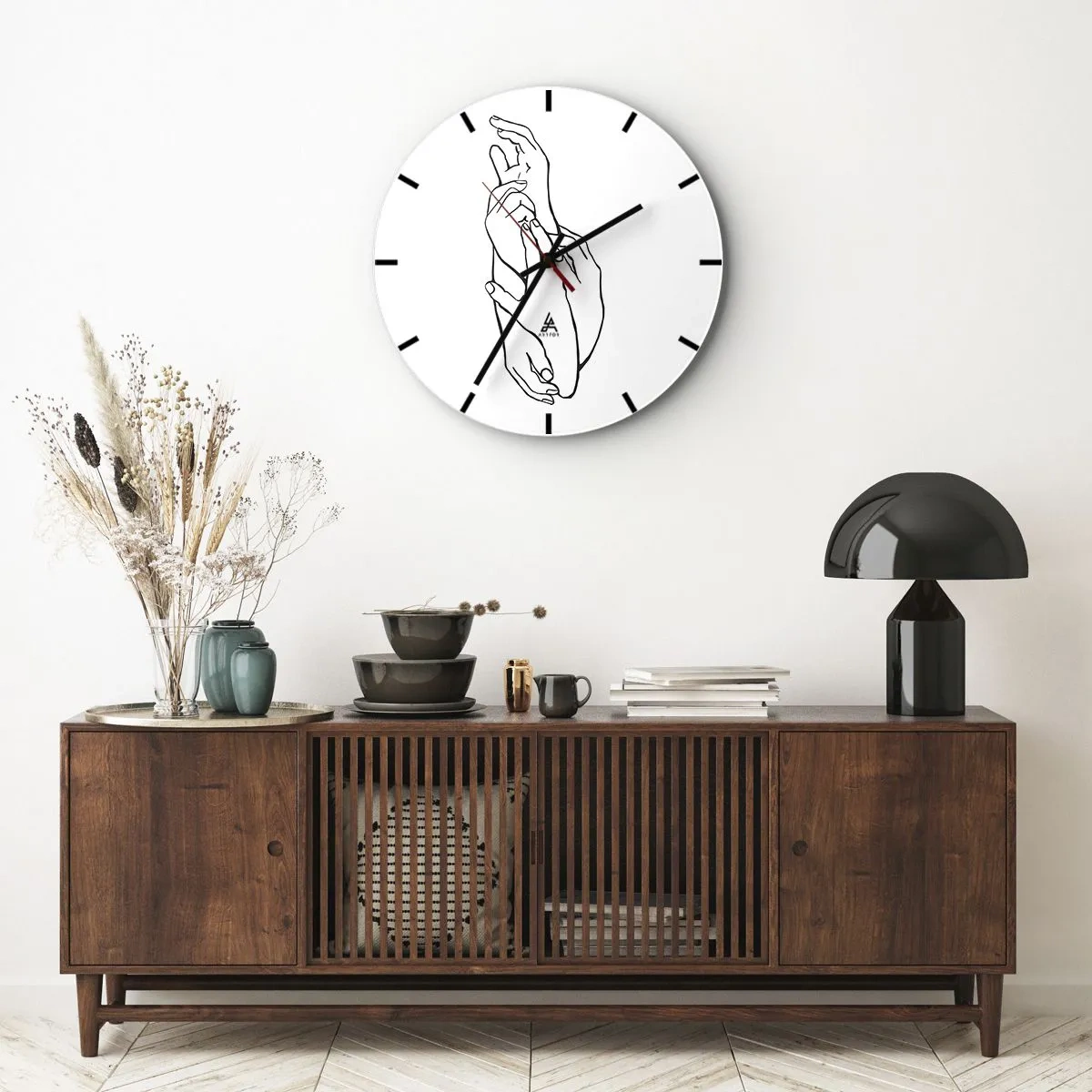 Nástěnné hodiny - Dobrý dotek - 30x30 cm