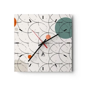Nástěnné hodiny - V duchu pop-artu - 30x30 cm