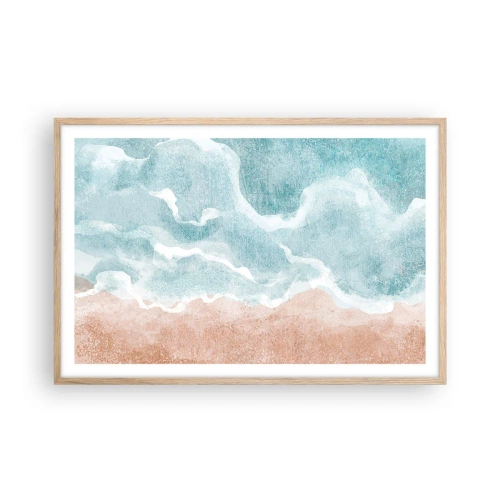Plakát v rámu světlý dub - Abstrakce mraků - 91x61 cm