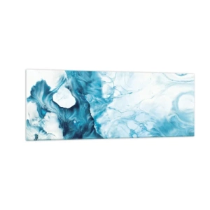 Obraz na skle - Modrý koncert - 140x50 cm