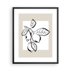 Plakát v černém rámu - Kde citron dozrává… - 40x50 cm