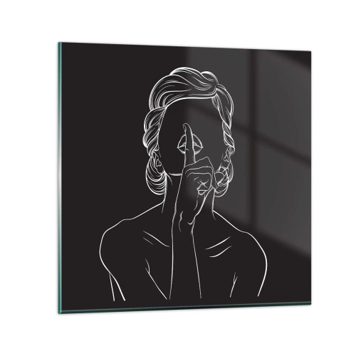 Obraz na skle - Krása rozkvétá v tichu - 30x30 cm