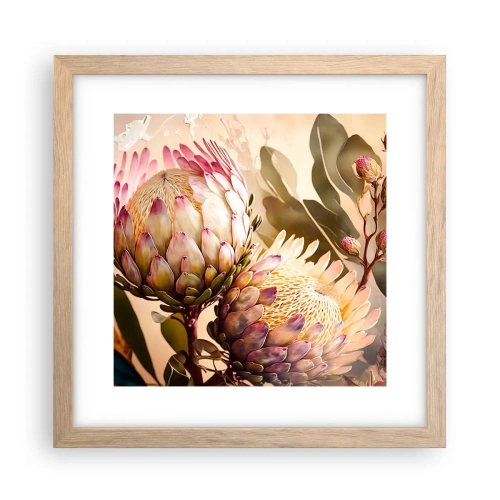 Plakát v rámu světlý dub - Něžně objaté - 30x30 cm